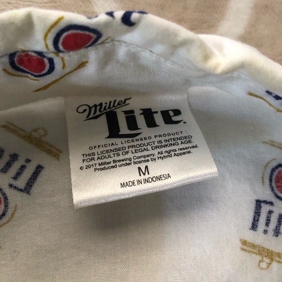 NWOT Miller Lite button down - Picture 5 of 5